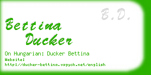 bettina ducker business card